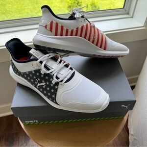 PUMA Men Ignite Fasten8 Volition Stars & Stripes Spikeless Waterproof Golf Shoes
